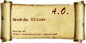 András Olivér névjegykártya