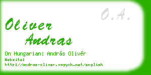 oliver andras business card